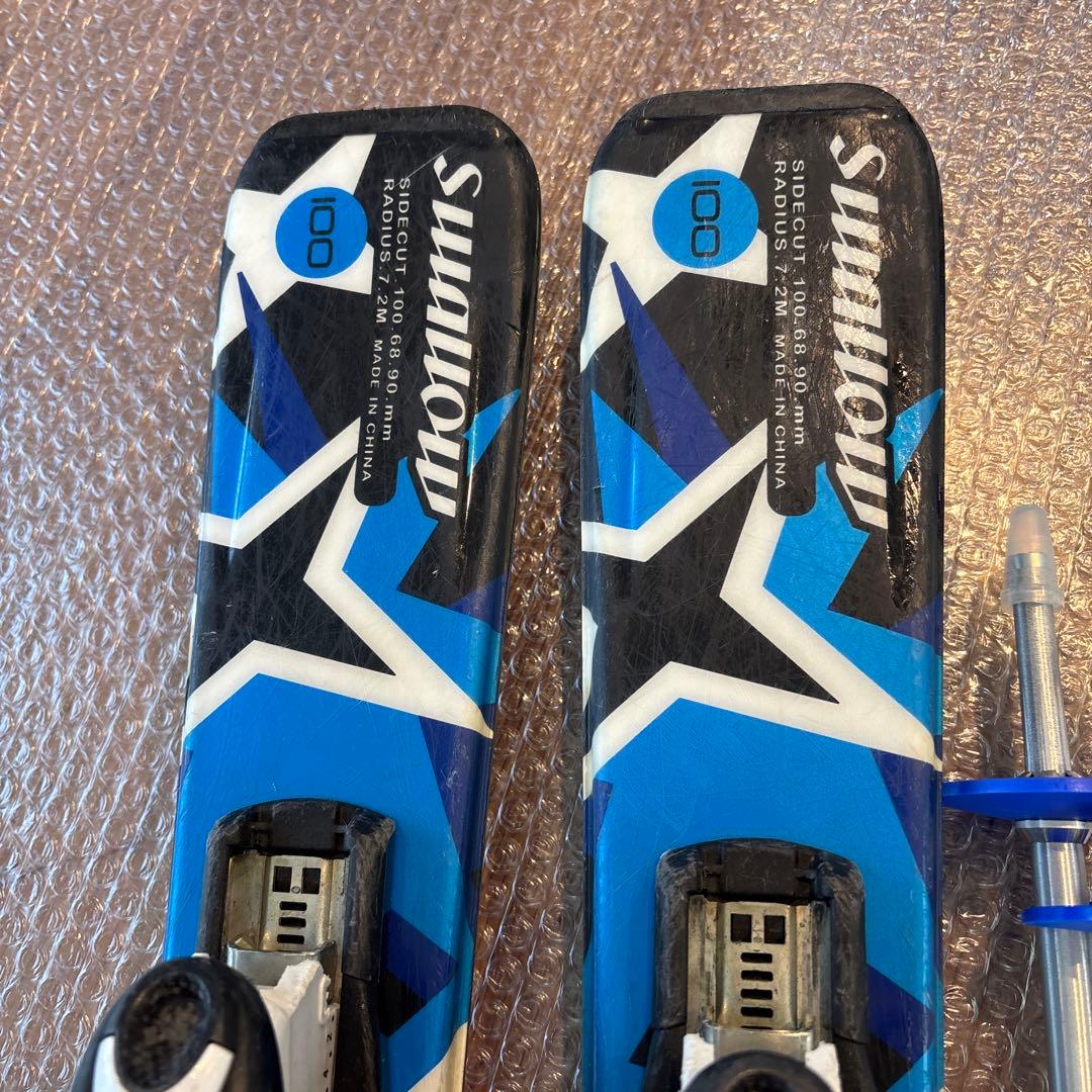 ジュニアスキーセット　SMALLOW 100cm 19cm未使用ストック付