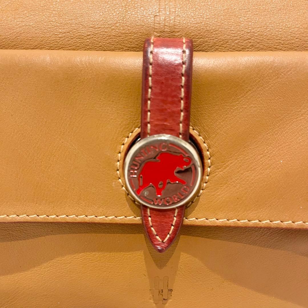 【希少】ハンティングワールド　ショルダーバッグ　ワンショルダーバッグ　レザー