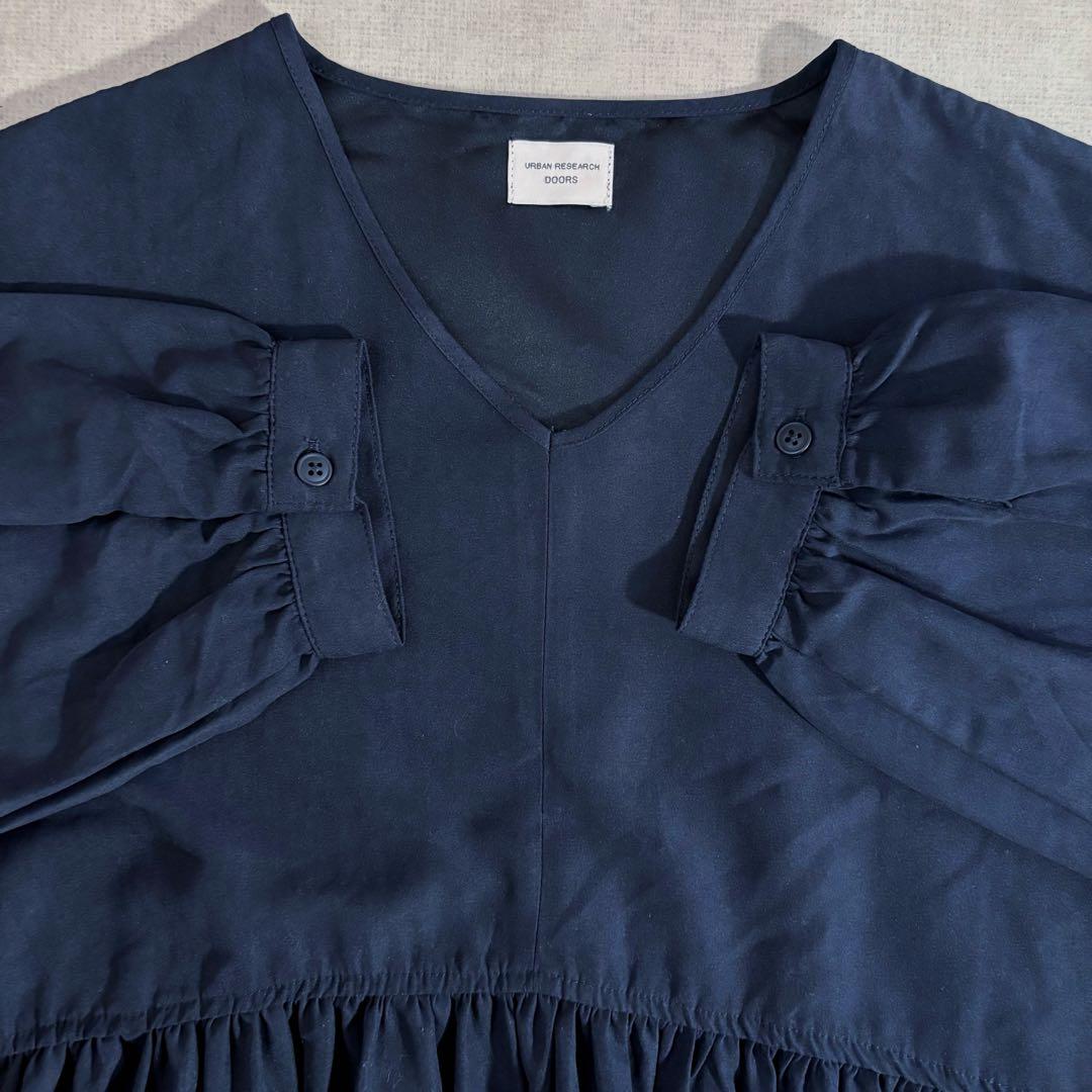 ドアーズ　Vネックギャザーワンピ/スピック&スパンロングリブプルオーバー