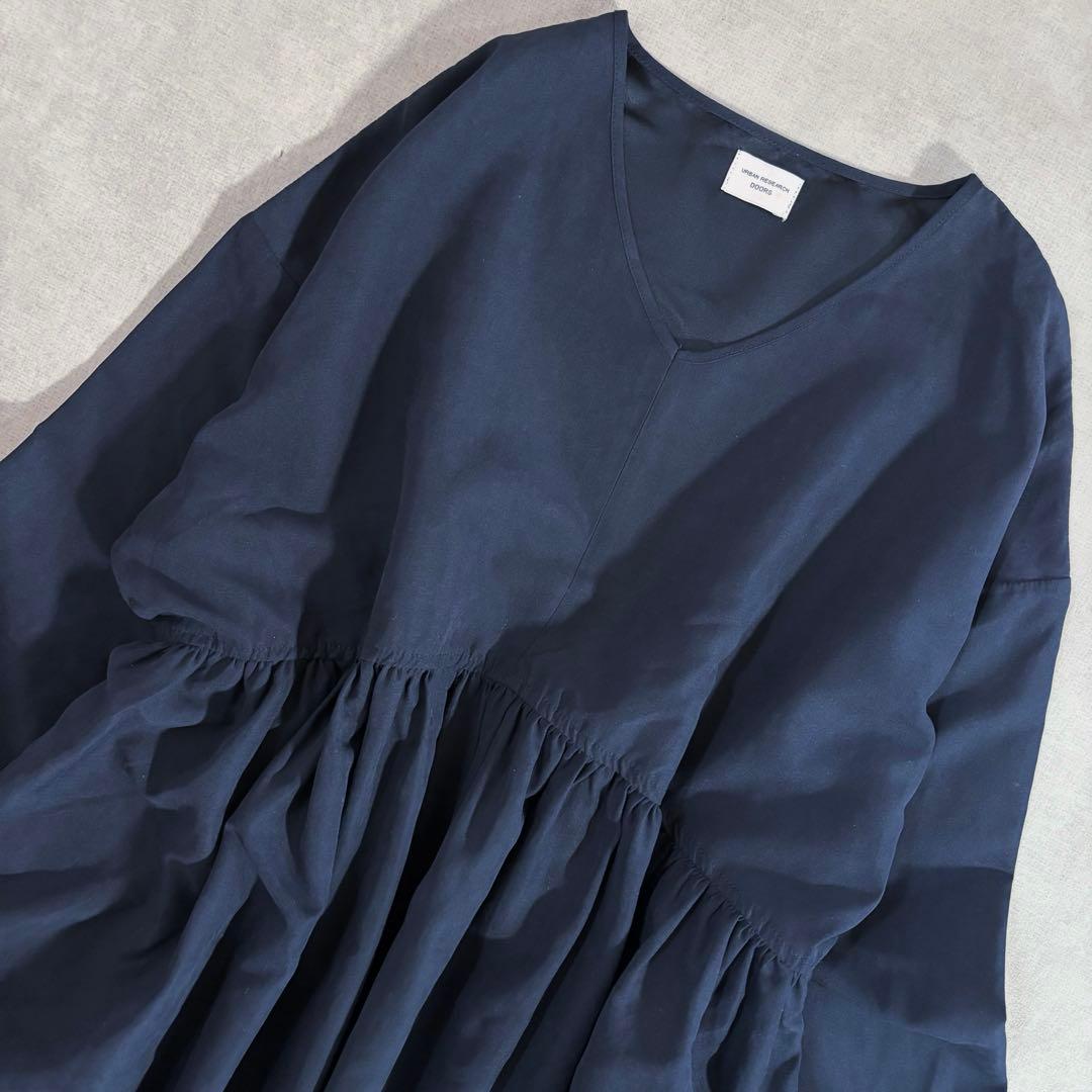 ドアーズ　Vネックギャザーワンピ/スピック&スパンロングリブプルオーバー