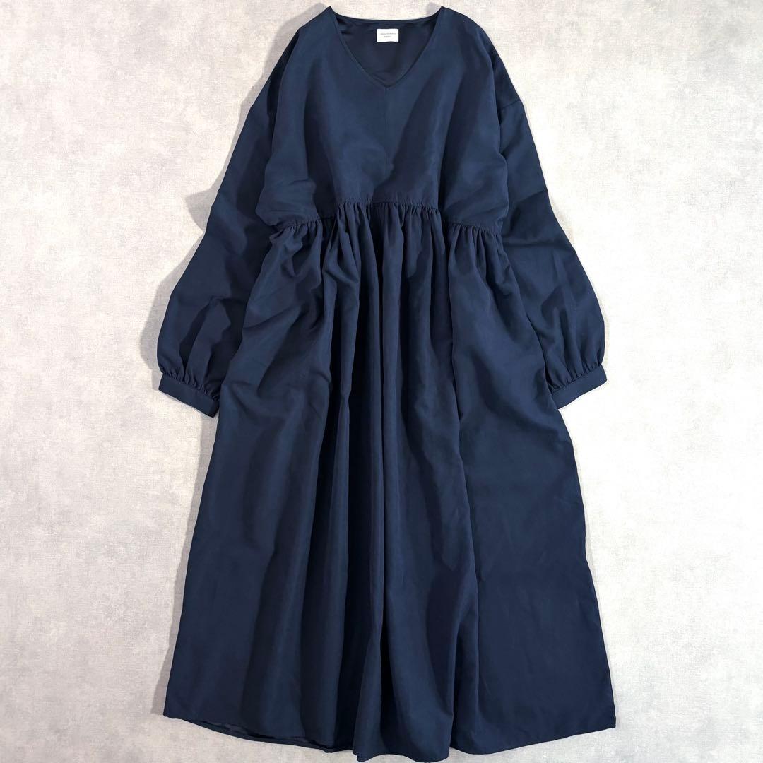 ドアーズ　Vネックギャザーワンピ/スピック&スパンロングリブプルオーバー