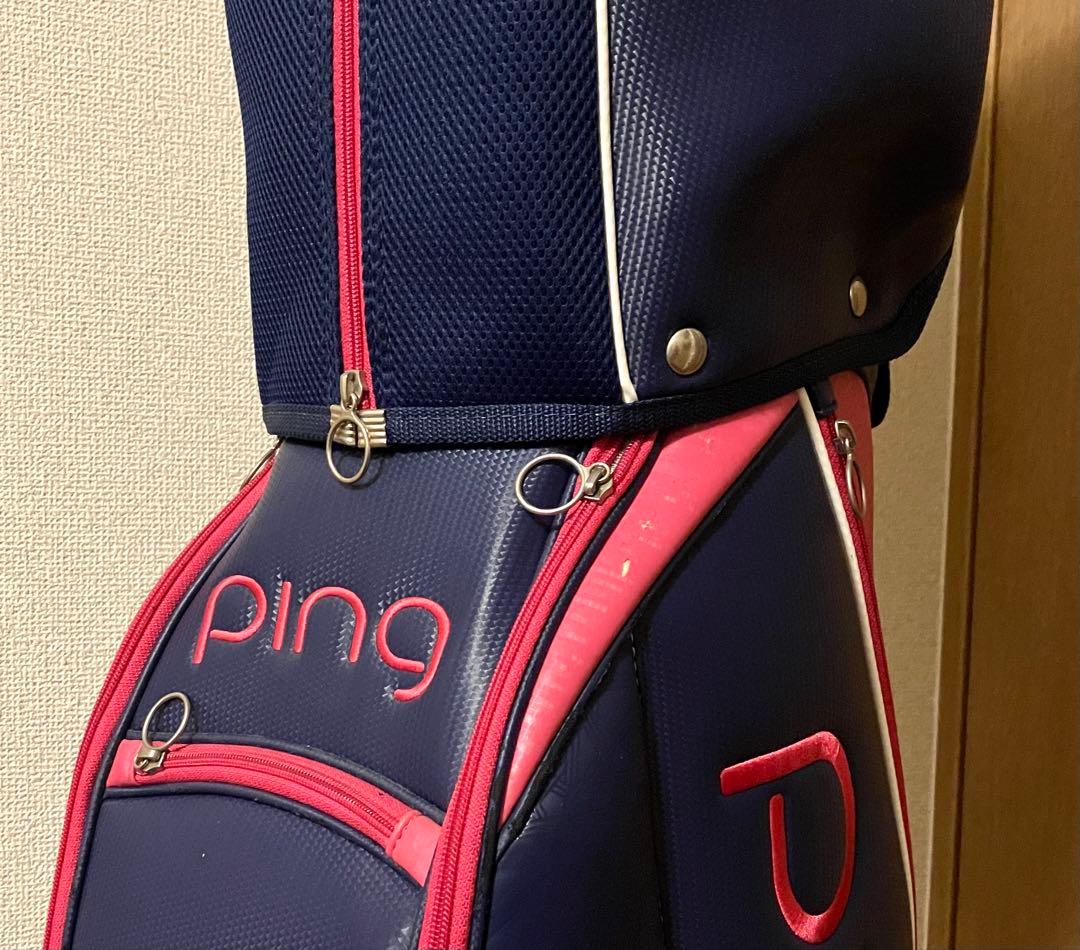 ⭐️ 良品 PING ピン ゴルフ キャディバッグ ピンク ネイビー