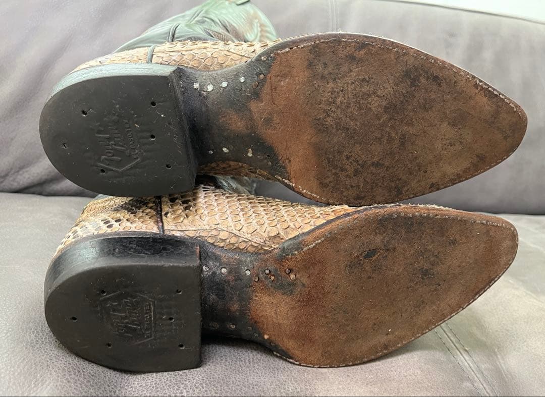 TonyLama トニーラマ ウエスタンブーツ パイソン 本革 USA製 8D