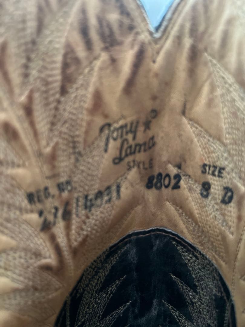 TonyLama トニーラマ ウエスタンブーツ パイソン 本革 USA製 8D