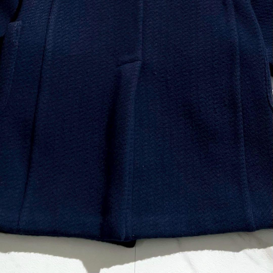 【極美品/Lサイズ】LARDINI ラルディーニ チェスターコート ネイビー系