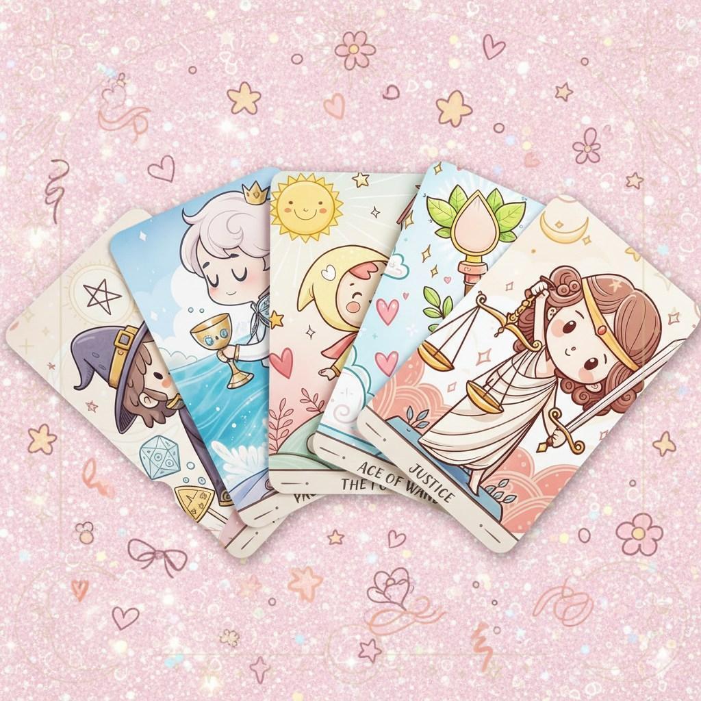 希少✨キュートな絵柄が可愛い海外タロットカード✨心と魂の癒しのゆめかわデッキ