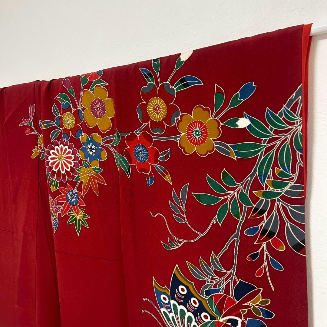 KP1782 振袖 身丈163cm 正絹 着物 成人式