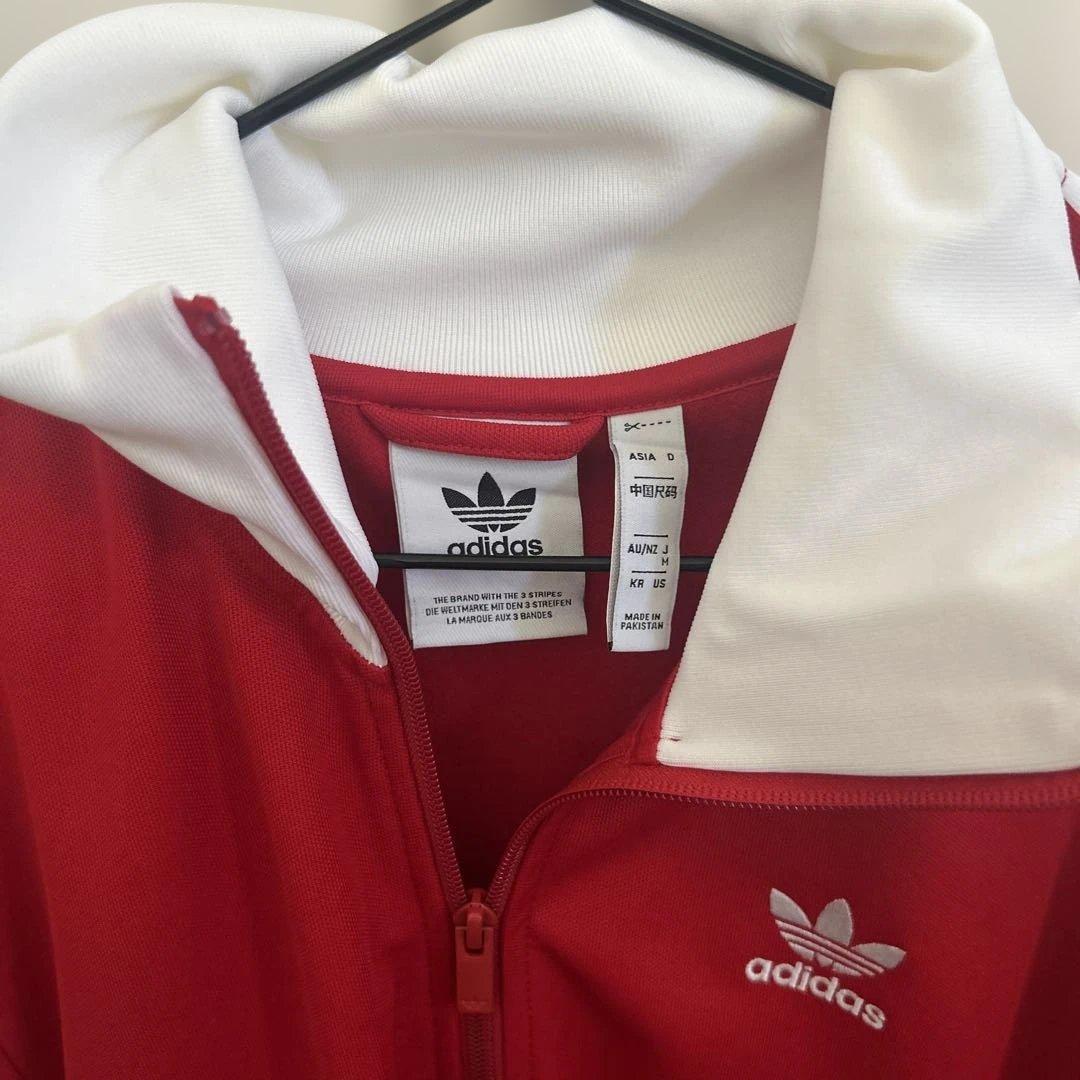adidas レッド トラックジャケット M