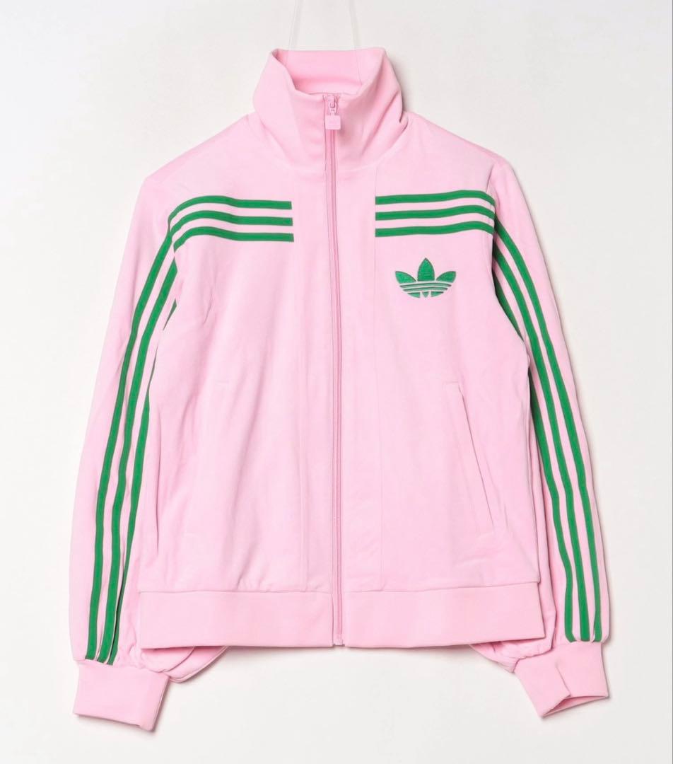 adidas originals ピンク ベロア トラックジャケット ジャージ