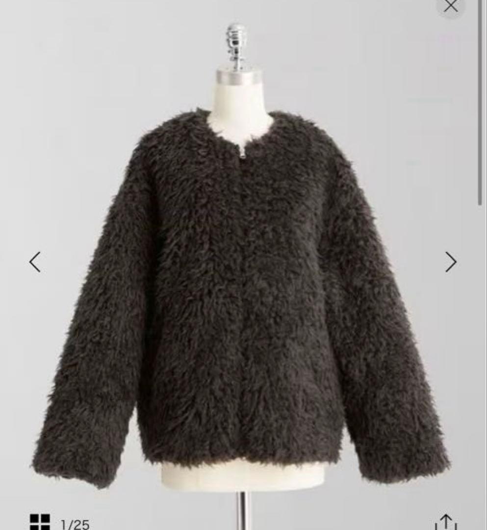 最終値下げ　LOEFF ダークブラウン ファーコート