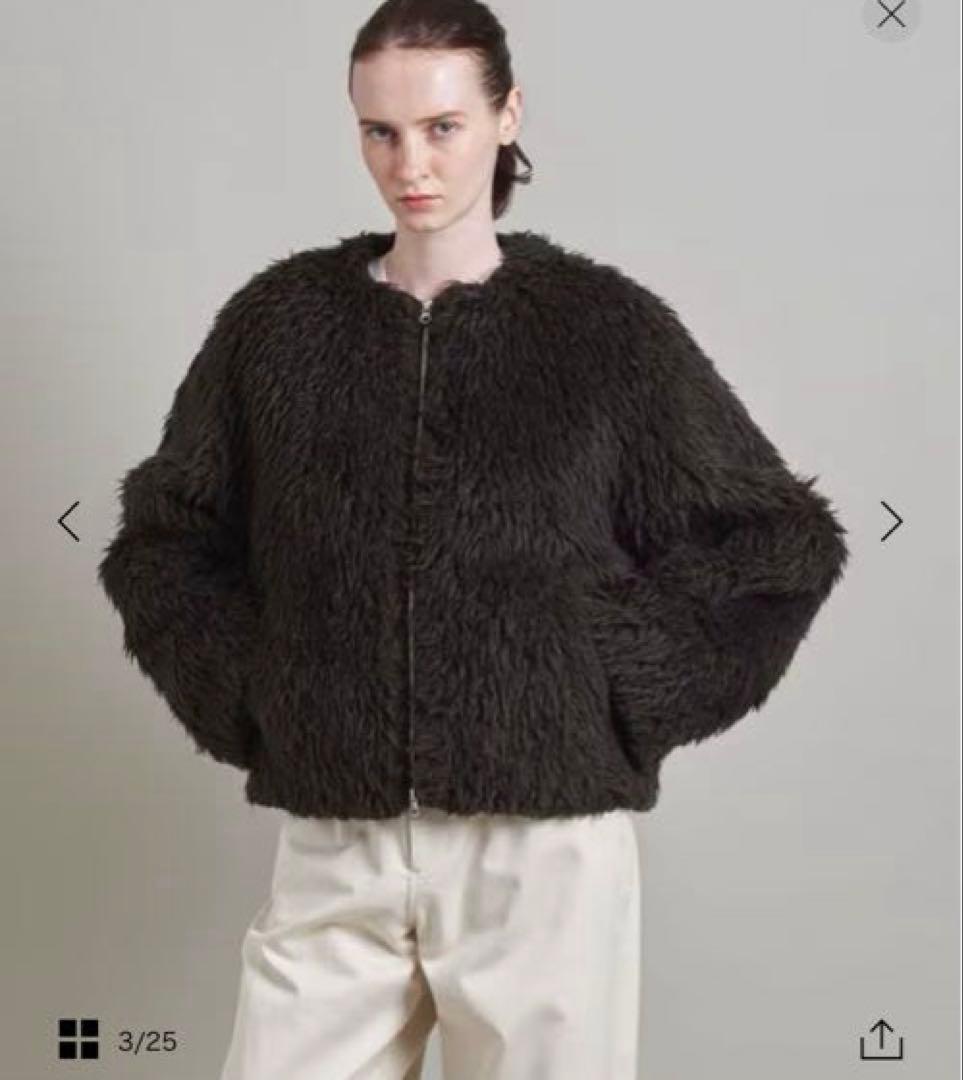 最終値下げ　LOEFF ダークブラウン ファーコート