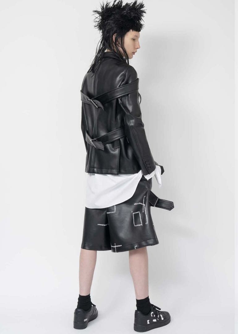 25aw BLACK コムデギャルソン　レザー　テーラード JKT オムプリュス