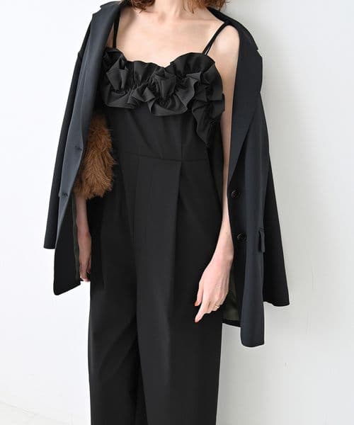 【美品】SLOBE IENA　2024AW　LES FLEURS サロペット