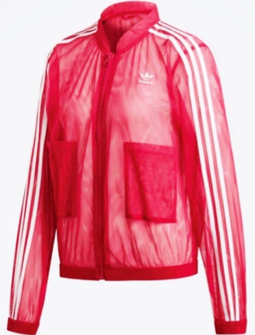 アディダス 希少 シースルー ピンク ジャージ ジャケット ブルゾン 水原希子