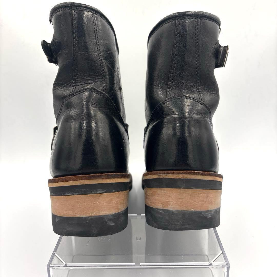 ホーキンス ショート エンジニアブーツ【26】ブラック スチールトゥ 4021