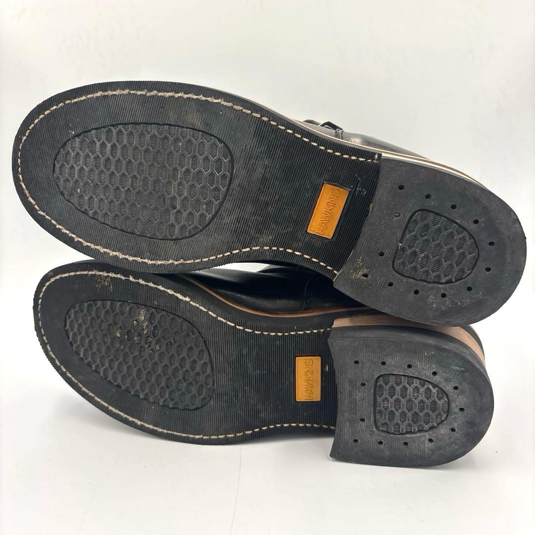 ホーキンス ショート エンジニアブーツ【26】ブラック スチールトゥ 4021