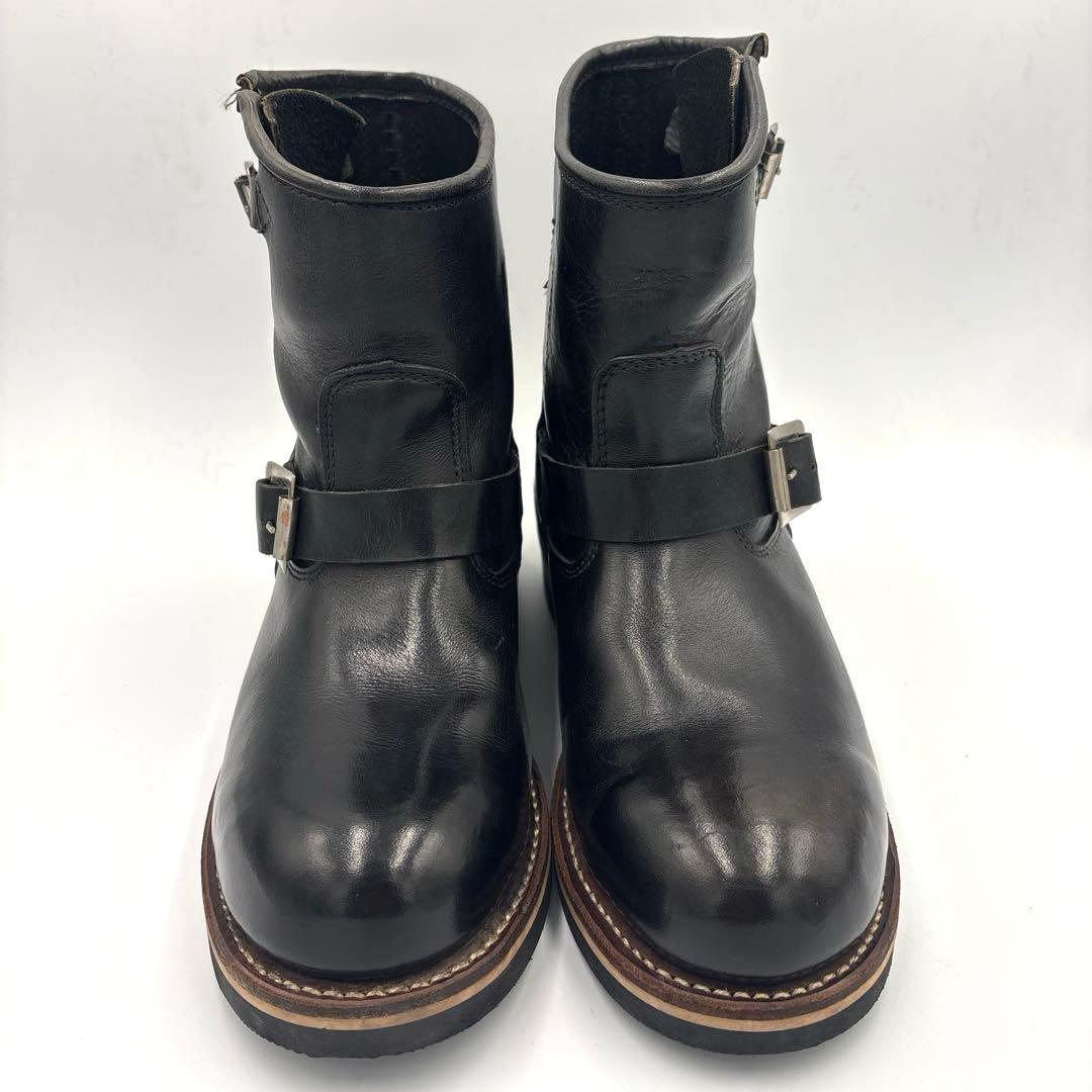 ホーキンス ショート エンジニアブーツ【26】ブラック スチールトゥ 4021