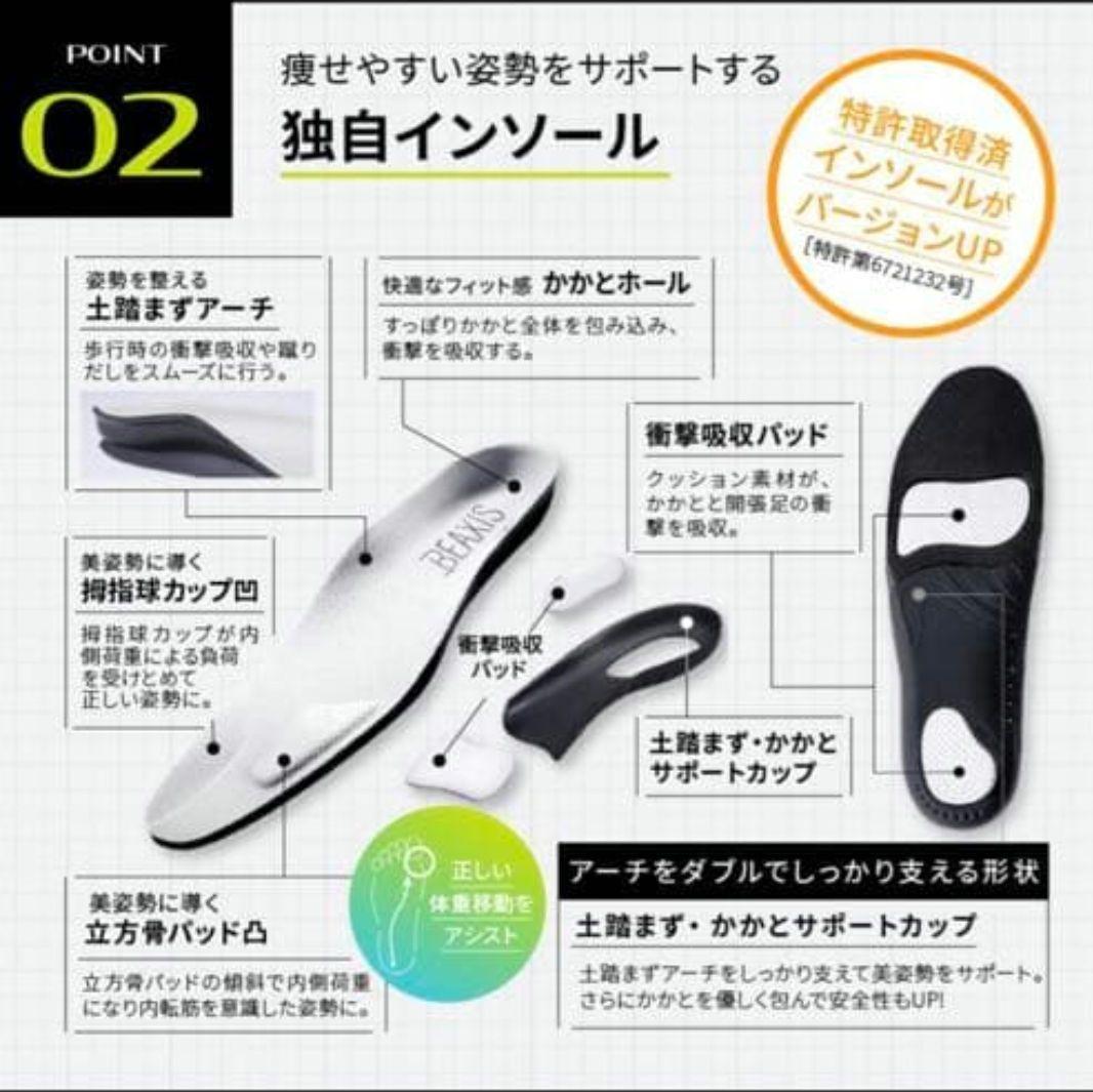 新品☆BEAXIS シェイプコアスニーカー Sサイズ