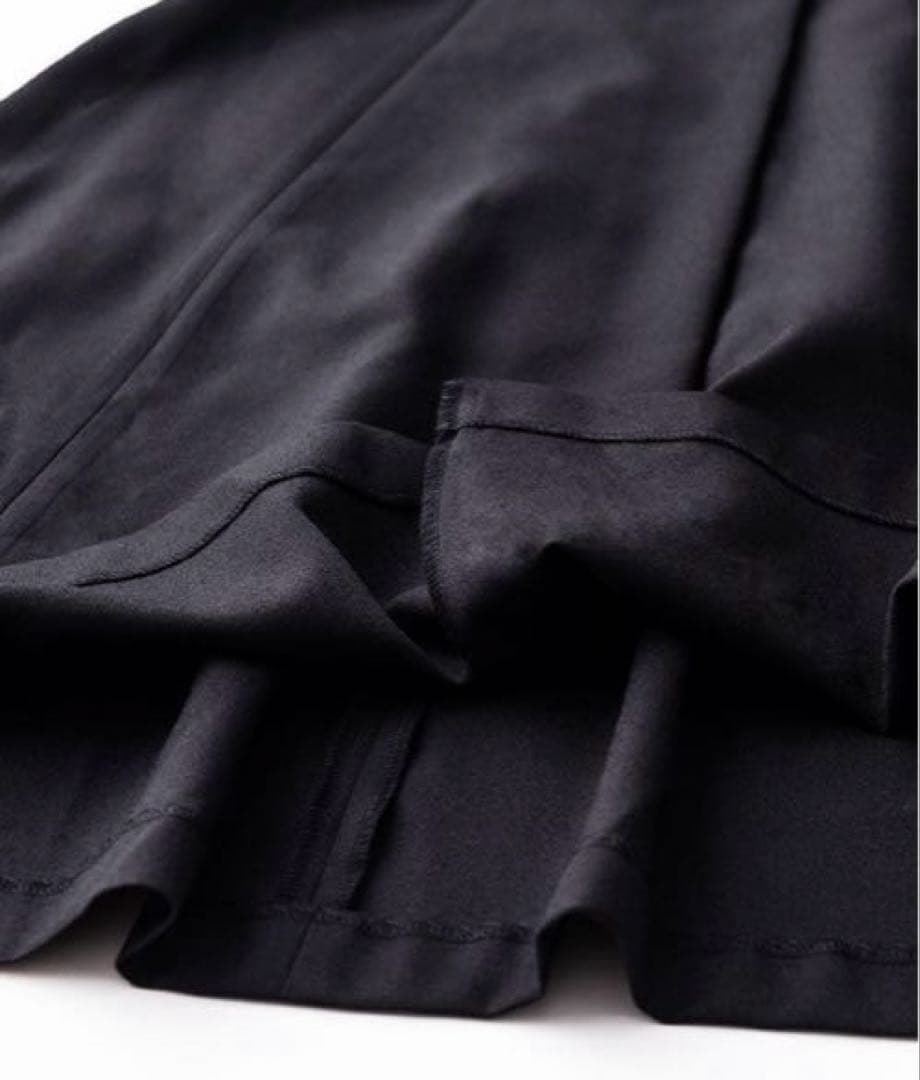 美品✨黒 ジョーゼット美ラインシャツワンピース S セレモニー入学卒業