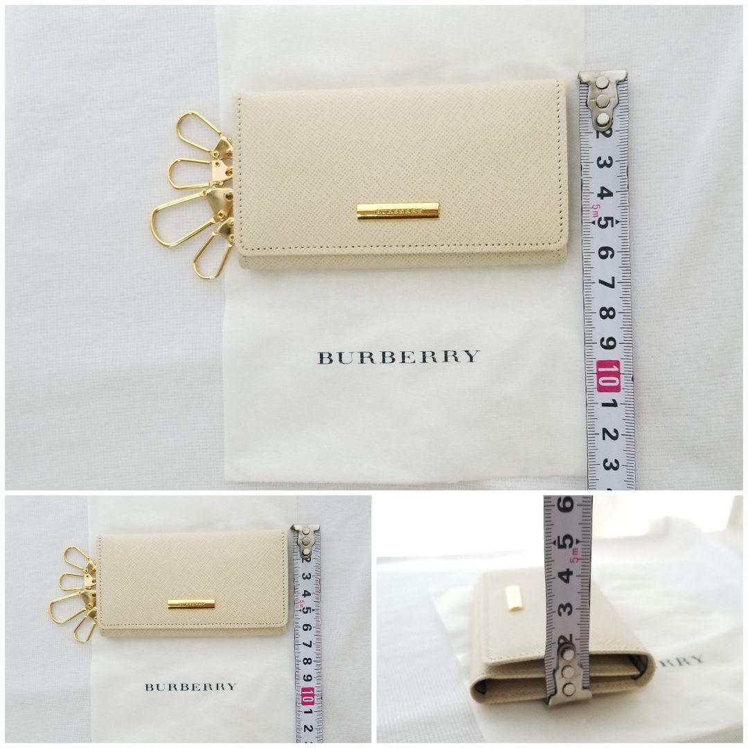バーバリーキーケース 新品未使用箱付 美品ベージュ×ベージュ ノバチェック本革