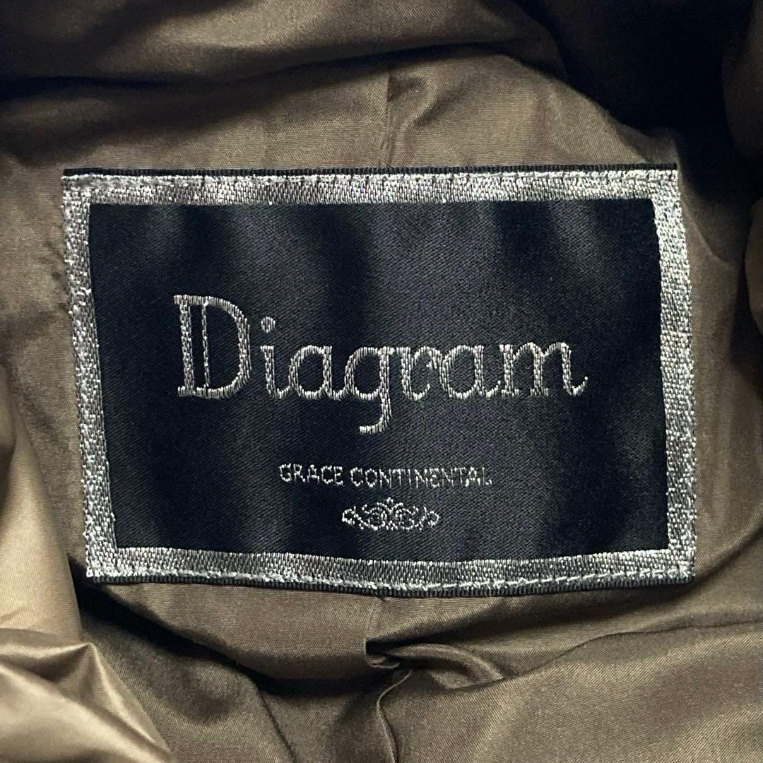 未使用級✨Diagram ラムファー切替 ダウンベスト　ブラウン　フード　36