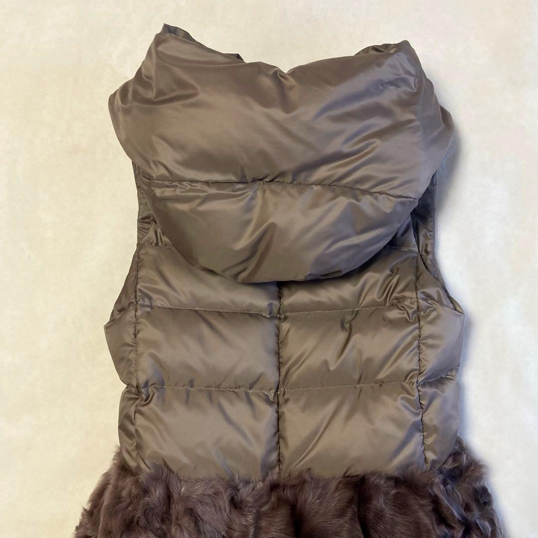 未使用級✨Diagram ラムファー切替 ダウンベスト　ブラウン　フード　36