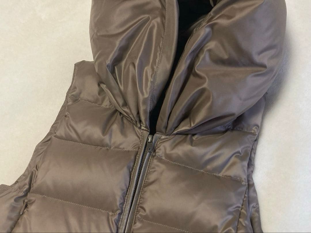 未使用級✨Diagram ラムファー切替 ダウンベスト　ブラウン　フード　36