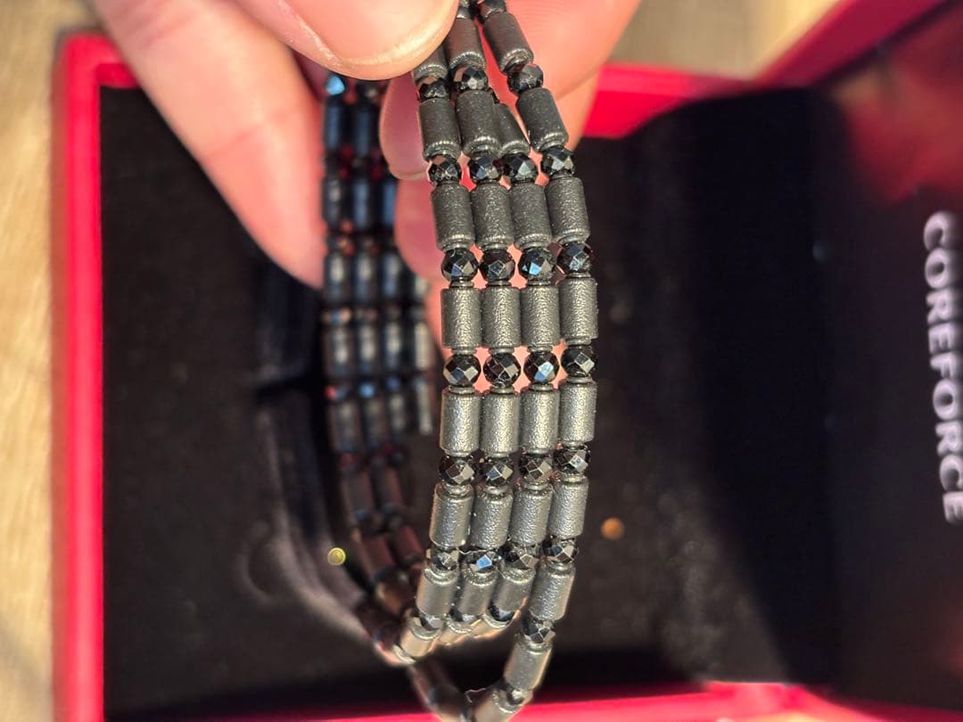 【美品】コアフォース　ループ ブラック70 ゴルフネックレス/ブレスレット