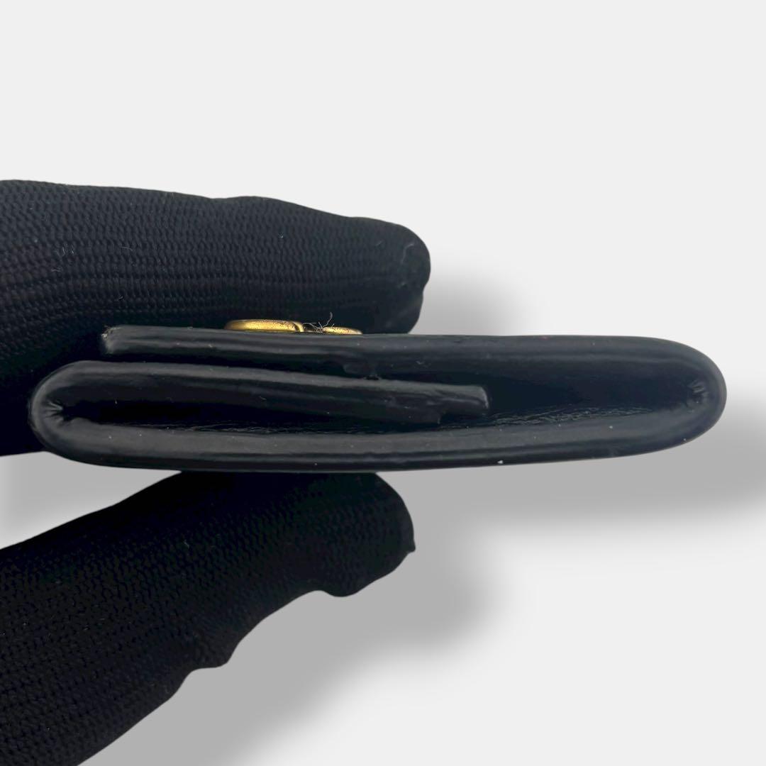 良品 グッチ GGマーモント ケース 473959 レザー ブラック