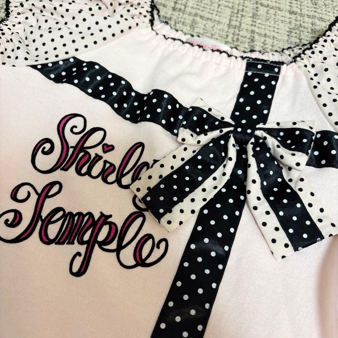 m*a様 シャーリーテンプル モノトーンドットドッキングワンピース 110