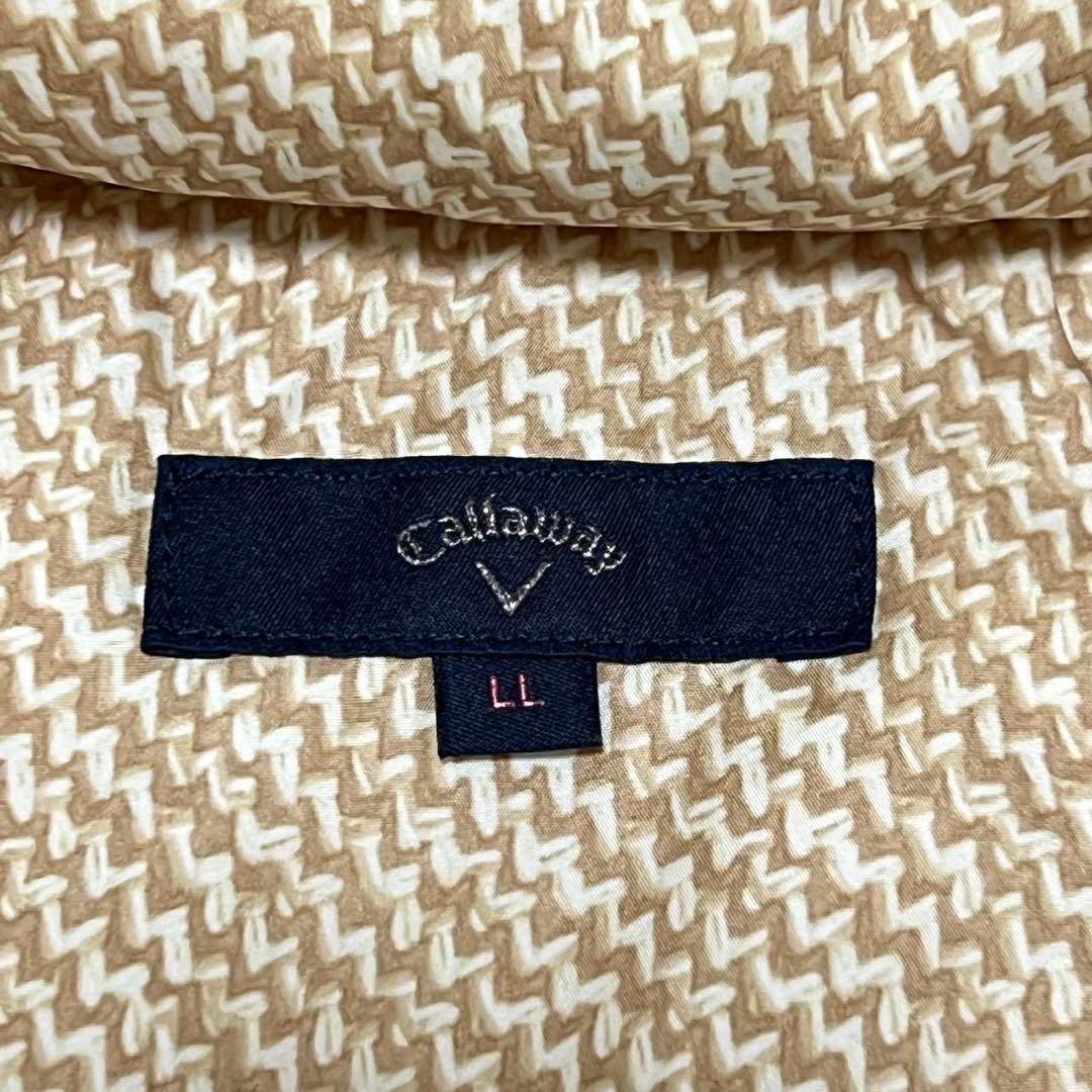 【極美品】キャロウェイ　ダウンジャケット　ベスト　多機能　リアルファー　LL