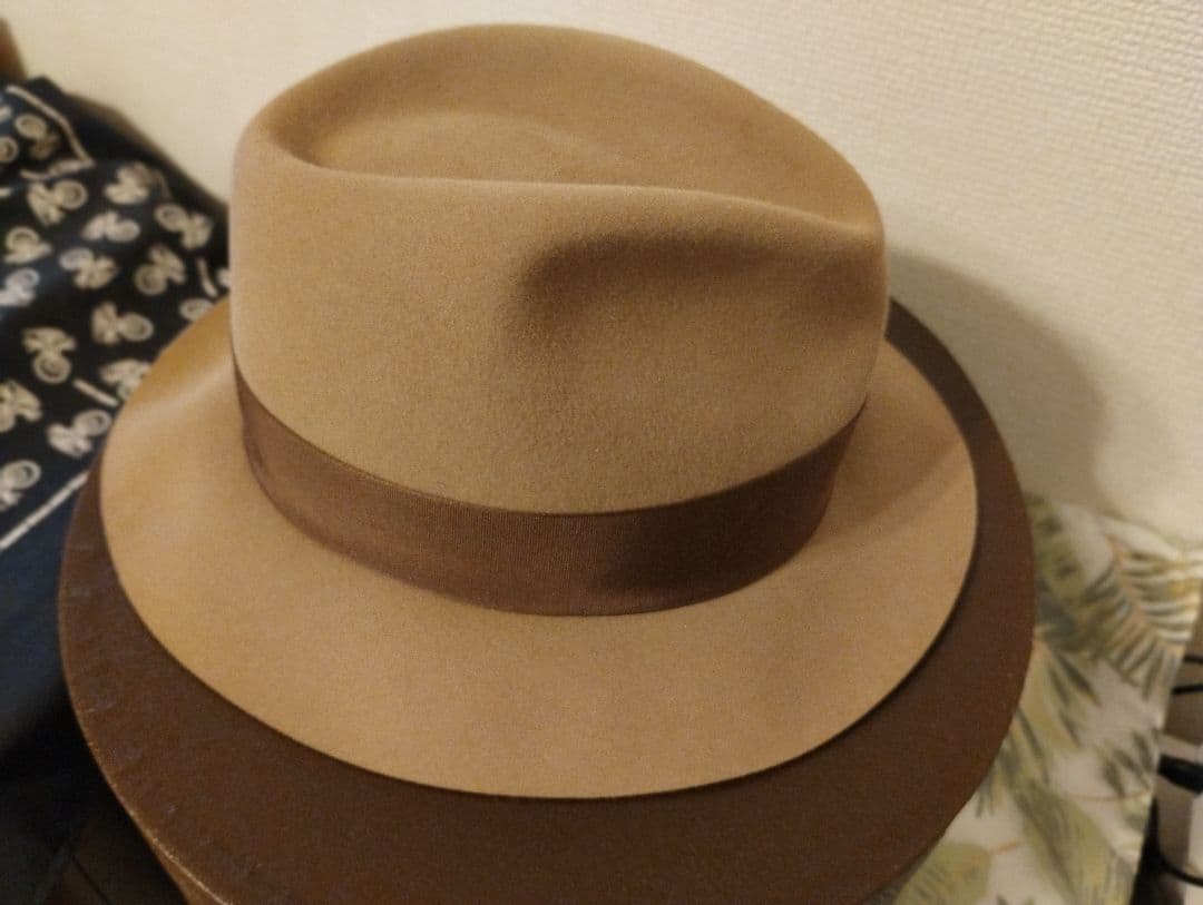 銀座トラヤ帽子店のハット/KNOX/ビンテージ/兎毛100％