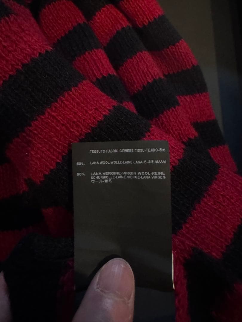 SAINT LAURENT 15AW ボーダーマフラー