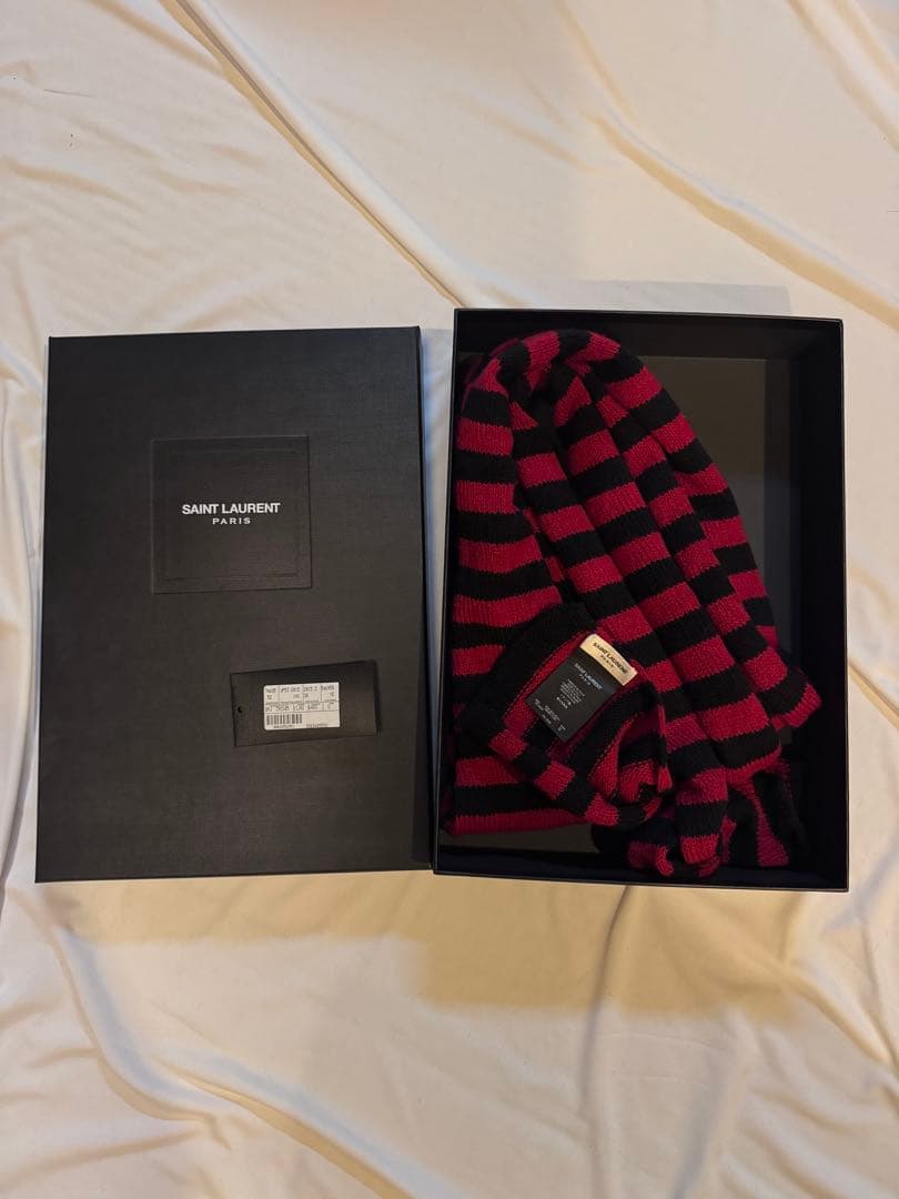 SAINT LAURENT 15AW ボーダーマフラー