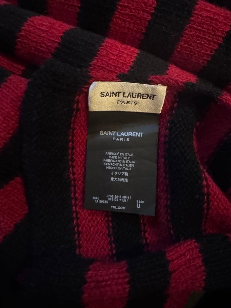 SAINT LAURENT 15AW ボーダーマフラー