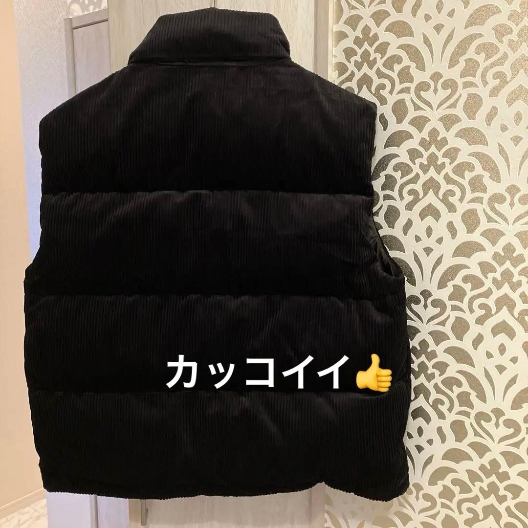新品❣️24年新作プラダダウンベスト❣️XL黒 コーデュロイ可愛い❣️メンズ