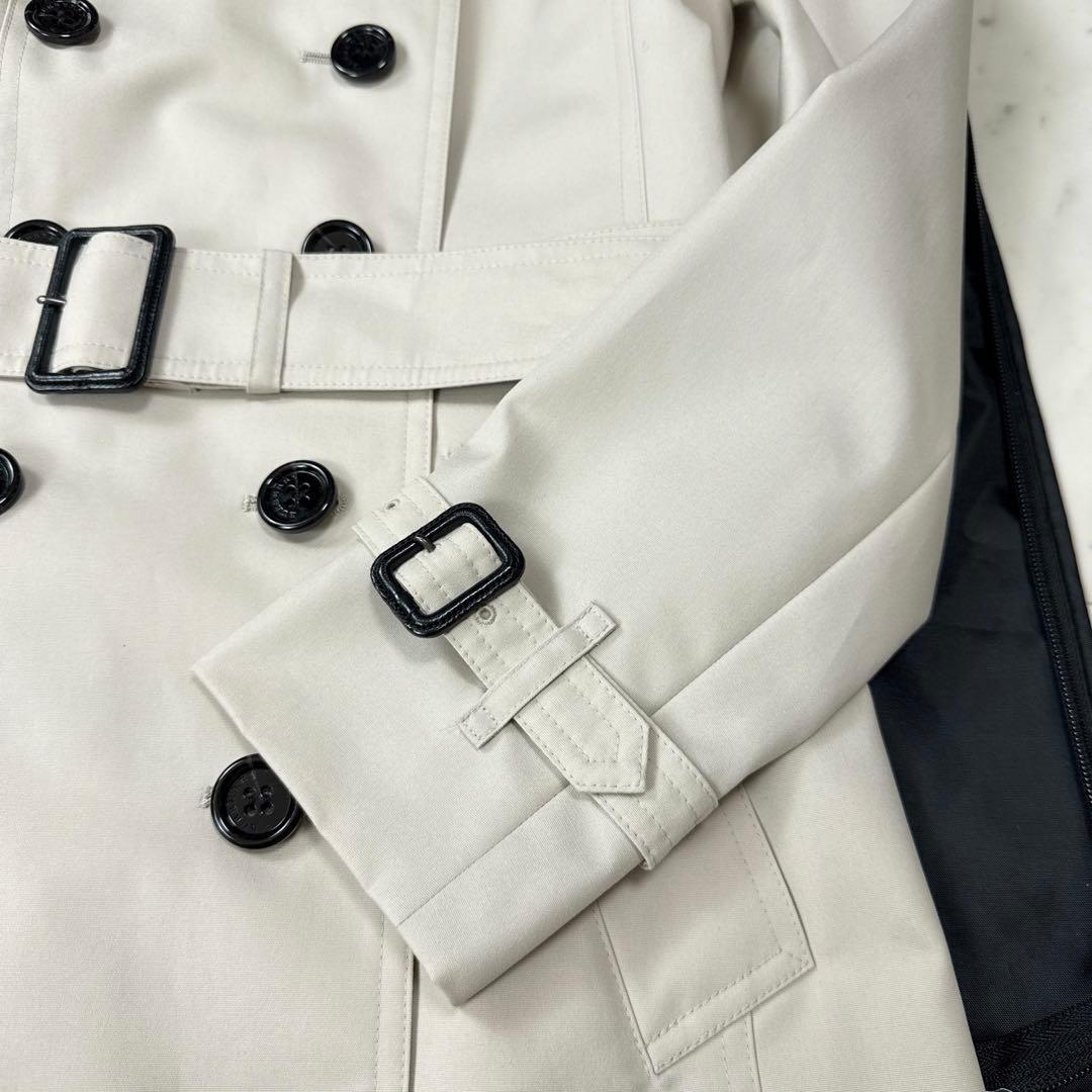 新品 バーバリーロンドン トレンチコート メガチェック アイボリー系 サイズ38