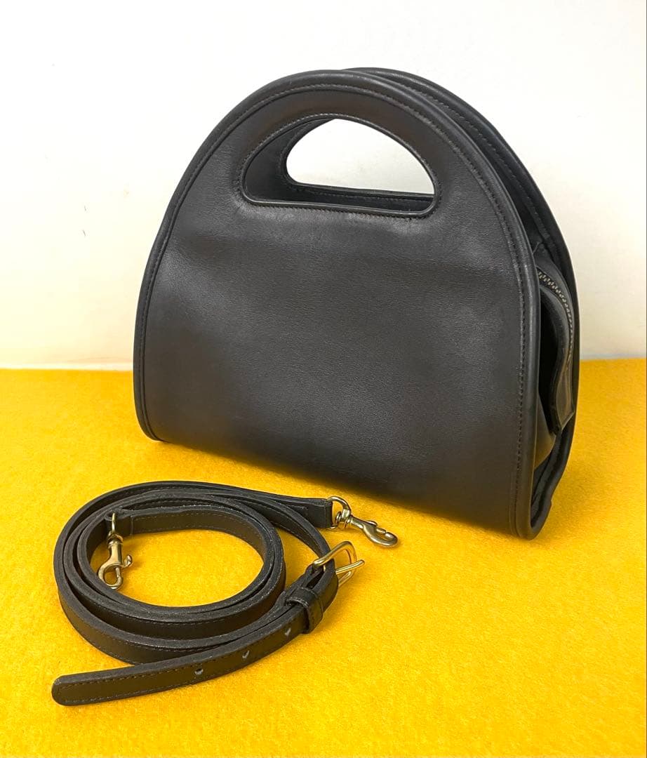 ●OLD COACH 9942 ハーフムーン 2way バッグ ブラック●