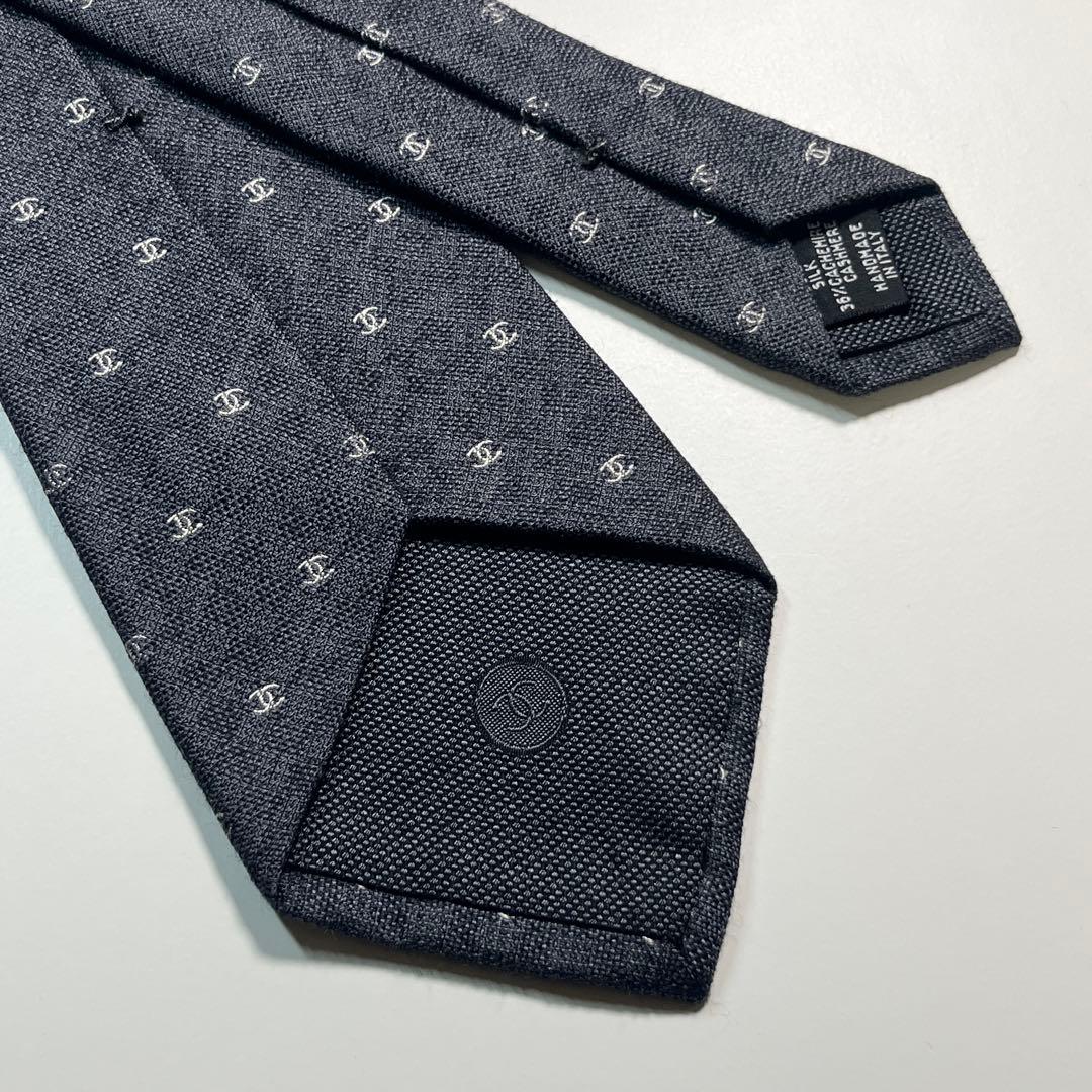 希少✨良品✨ CHANEL シャネル　ネクタイ　カシミヤ　シルク　ココマーク