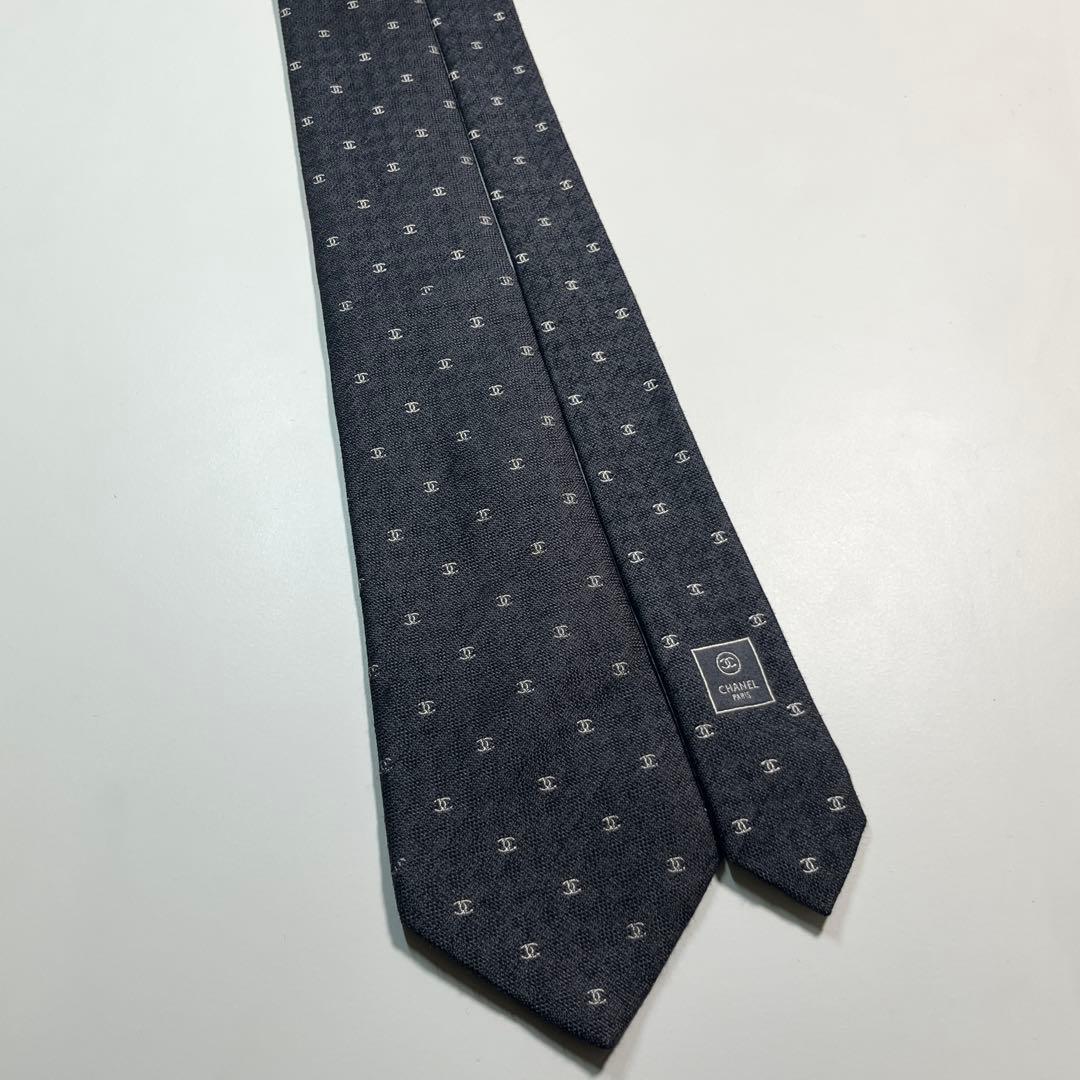 希少✨良品✨ CHANEL シャネル　ネクタイ　カシミヤ　シルク　ココマーク