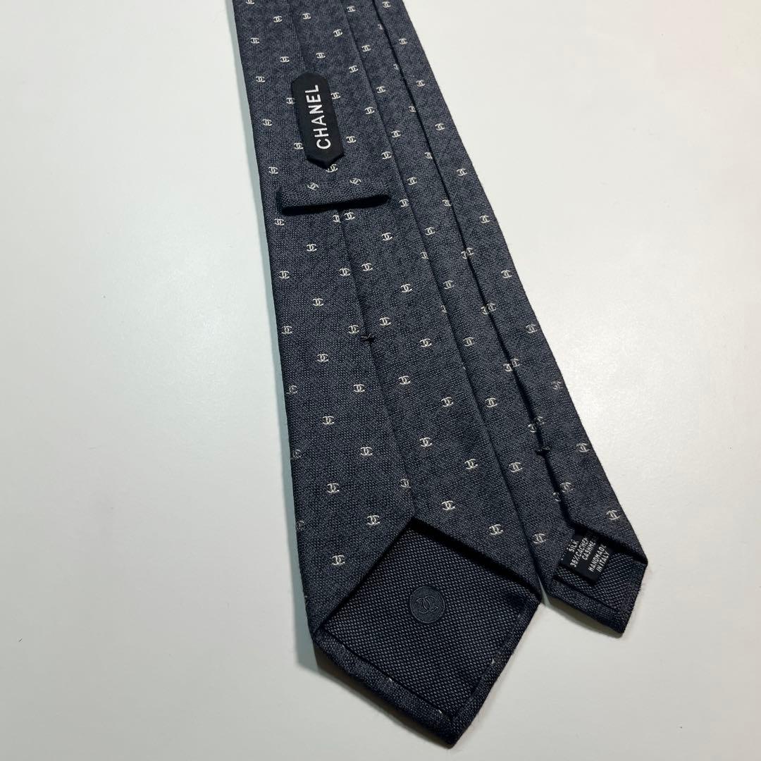 希少✨良品✨ CHANEL シャネル　ネクタイ　カシミヤ　シルク　ココマーク