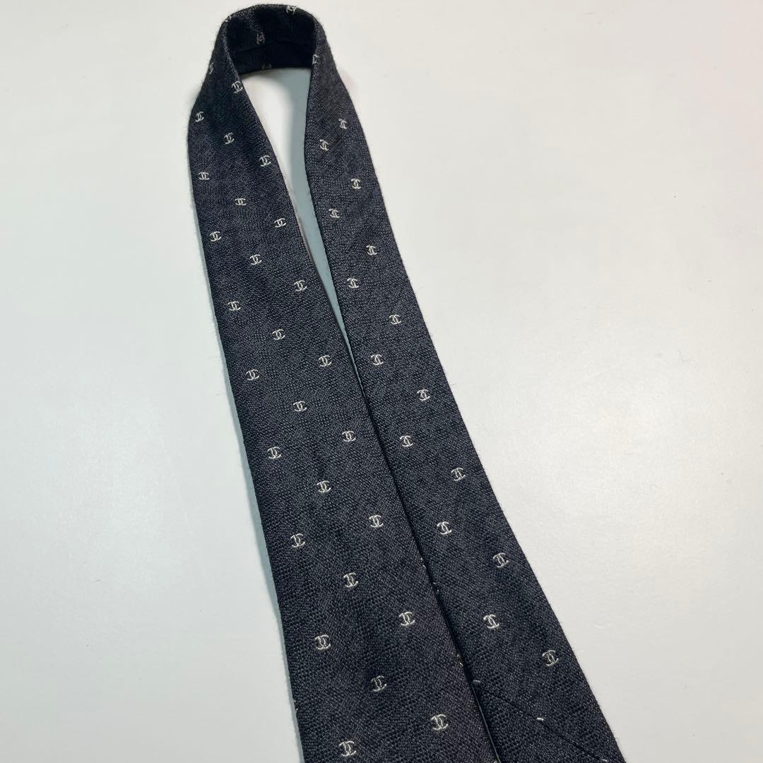 希少✨良品✨ CHANEL シャネル　ネクタイ　カシミヤ　シルク　ココマーク