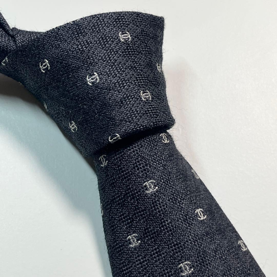 希少✨良品✨ CHANEL シャネル　ネクタイ　カシミヤ　シルク　ココマーク