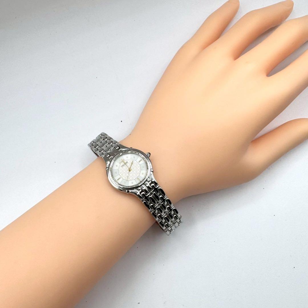 美品✨稼働 HATTORI SEIKO CREDOR 1Pオニキスブレスウォッチ