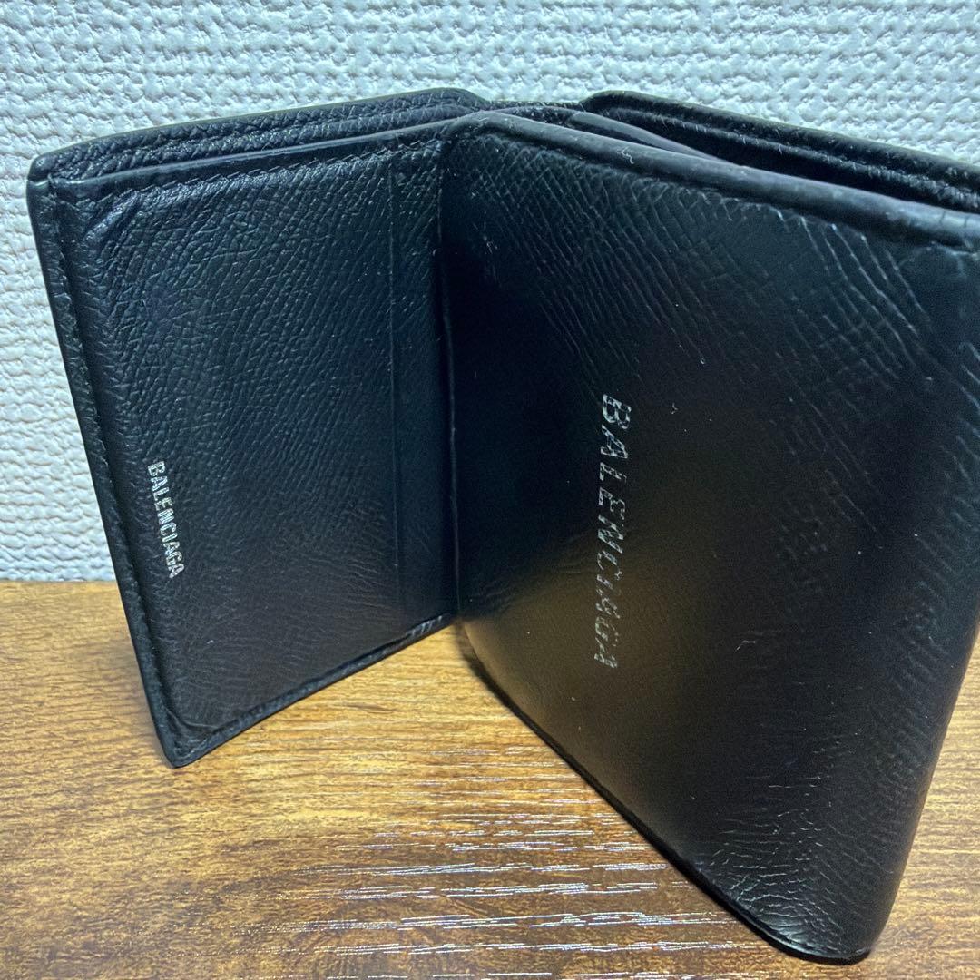 正規品BALENCIAGA ブラック 三つ折り財布