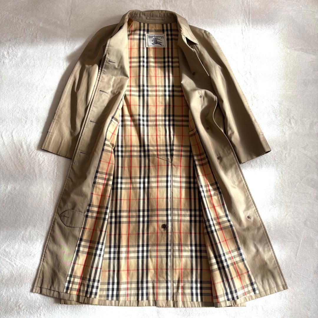 美品【BURBERRY バーバリー】ステンカラーコート ノバチェック