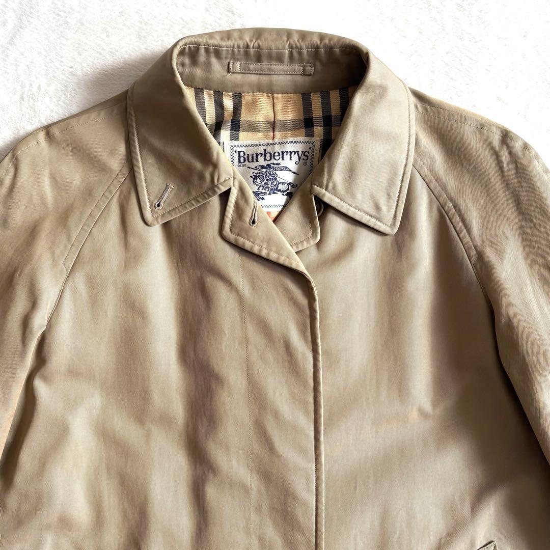 美品【BURBERRY バーバリー】ステンカラーコート ノバチェック