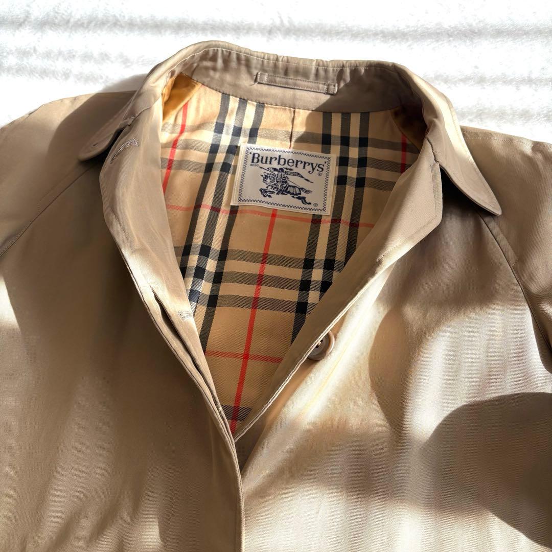 美品【BURBERRY バーバリー】ステンカラーコート ノバチェック