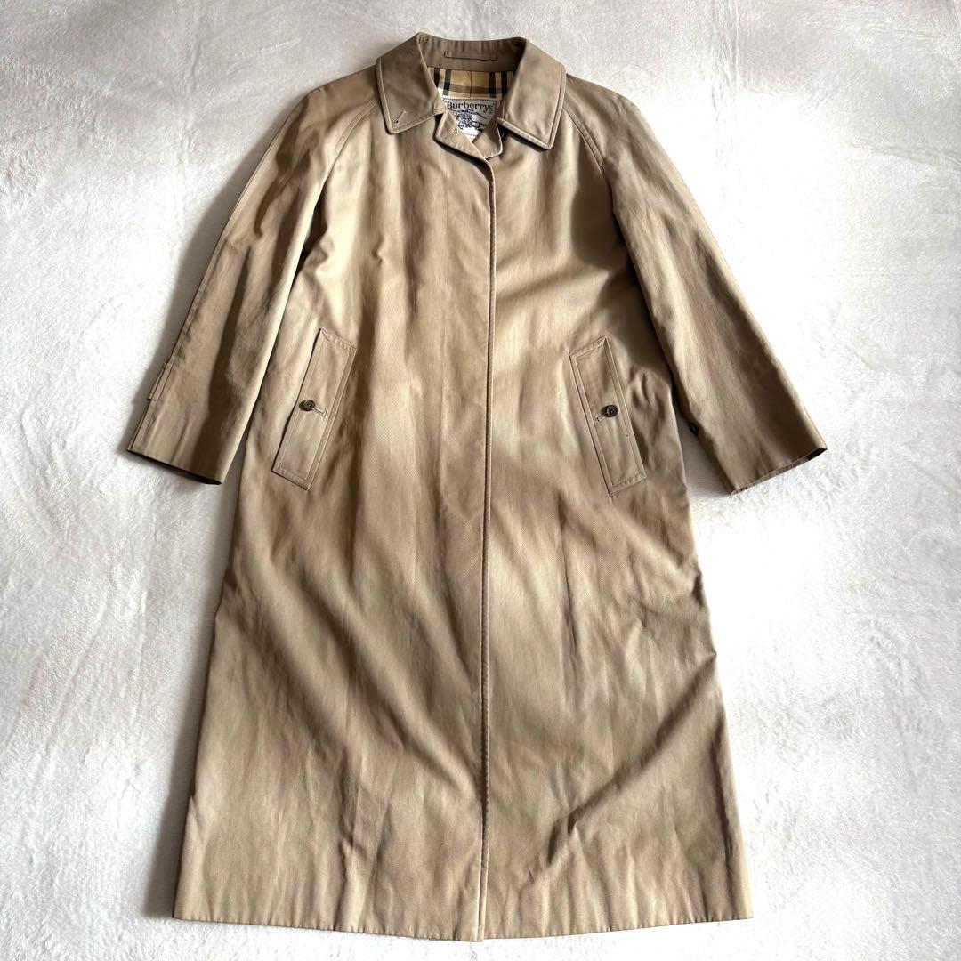 美品【BURBERRY バーバリー】ステンカラーコート ノバチェック