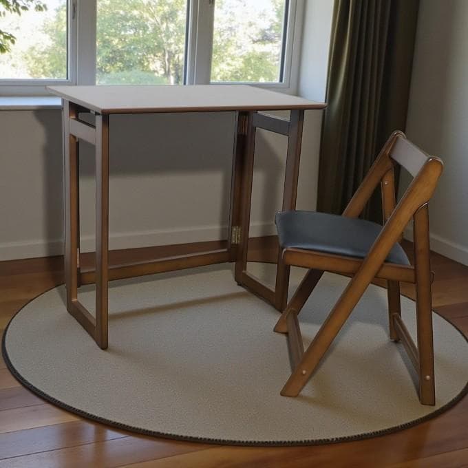 送料無料【新品】楽々移動 折りたたみデスク&チェア ミシン台